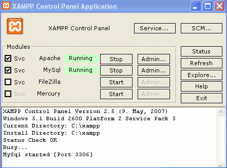Xampp version 2 5 9 may 2007 download
